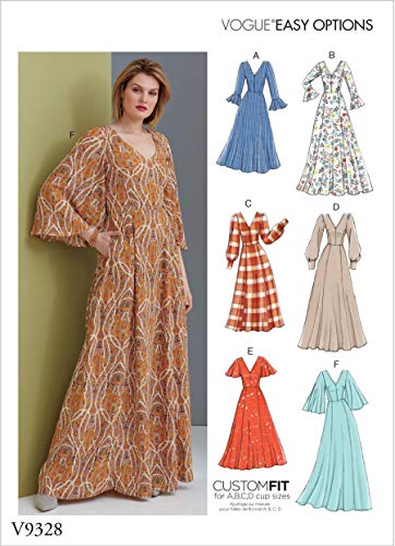 McCall's V9328A5 Vogue V9328, Mode-Muster, Nähmuster, Schnittmuster, Vorlage, Papier Taschentuch, weiß, 6-8-10-12-14 McCall's V9328A5 Vogue V9328, Mode-Muster, Nähmuster, Schnittmuster, Vorlage, Papier Taschentuch, weiß, 6-8-10-12-14 von McCall's