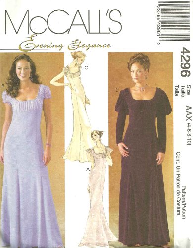 Misses/Miss Petite Dresses McCall's Evening Elegance Sewing Pattern 4296 (Size AAX: 4-6-8-10) by McCall's von McCall's