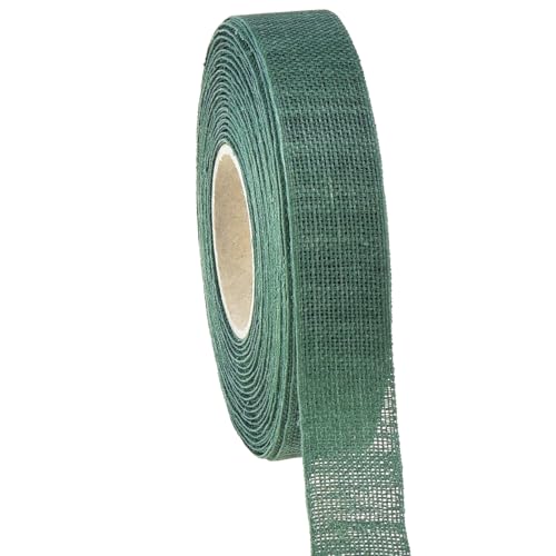 McDEKO Leinenband Natur Basic 25mm/20Meter Grün von McDEKO