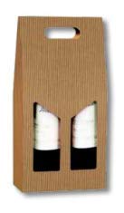 Weinkartons für zwei Weinflaschen braun - 18 x 9 x 41 cm - 20 Stück von McDEKO