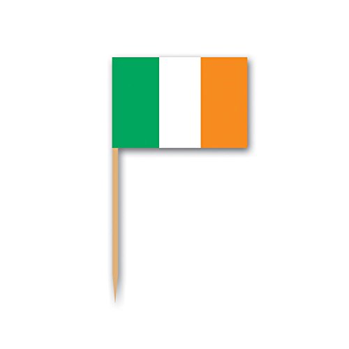 McLaughlin's Irish Shop 100 Steckfähnchen in den irischen Farben von McLaughlin's Irish Shop