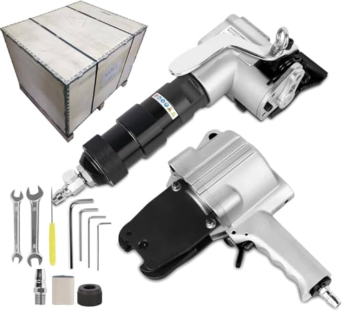 Mcamgiczin Pneumatische Stahl-Umreifungsmaschine für 1,25 Zoll breite Metallbänder, Hochleistungs-Luft-Kombinationswerkzeug zum Teilen von Bändern, Spanner und Schneide-/Versiegelungsgerät,32mm Mcamgiczin Pneumatische Stahl-Umreifungsmaschine für 1,25 Zoll breite Metallbänder, Hochleistungs-Luft-Kombinationswerkzeug zum Teilen von Bändern, Spanner und Schneide-/Versiegelungsgerät,32mm von Mcamgiczin