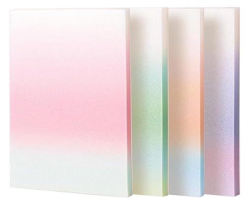 Glitzer-Haftnotizen, Glitzer-Notizblock, 7,6 x 7,6 cm, transparent, selbstklebend, transparent, für Büro und Schule (L) von Mciluyaiio