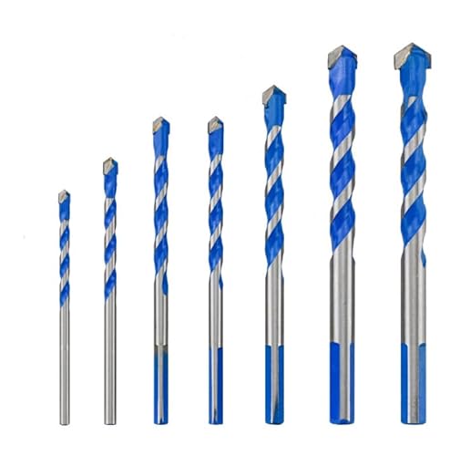 Peachloft Betonbohrer, Zementbohrer für Beton, hochfeste Hartmetallbohrer, U-Schlitz-Design, einfache Spanabfuhr, für Stein, Glas, Beton, Holz, Ziegel (Blau) von Mciluyaiio