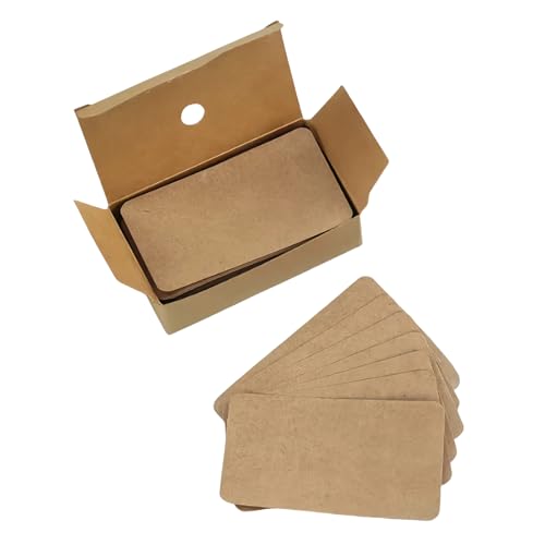 1 Box Blanko-Visitenkarten in 100 Stück Kraftpapier-Nachrichtenkarten, leere Karteikarten zum Lernen von Erinnerungen, Notizen, 50 x 90 mm 1 Box Blanko-Visitenkarten in 100 Stück Kraftpapier-Nachrichtenkarten, leere Karteikarten zum Lernen von Erinnerungen, Notizen, 50 x 90 mm von Mcoser