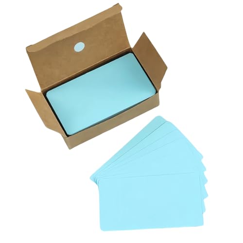1 Box leere Visitenkarten in 100 Stück, blaue Nachrichtenkarten, leere Karteikarten zum Lernen von Erinnerungen, Notizen, 50 x 90 mm 1 Box leere Visitenkarten in 100 Stück, blaue Nachrichtenkarten, leere Karteikarten zum Lernen von Erinnerungen, Notizen, 50 x 90 mm von Mcoser