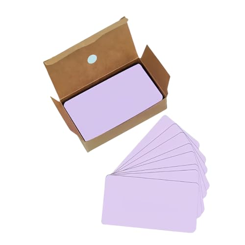 1 Box leere Visitenkarten in 100 Stück, violette Nachrichtenkarten, leere Karteikarten zum Lernen von Erinnerungen, Notizen, 50 x 90 mm 1 Box leere Visitenkarten in 100 Stück, violette Nachrichtenkarten, leere Karteikarten zum Lernen von Erinnerungen, Notizen, 50 x 90 mm von Mcoser