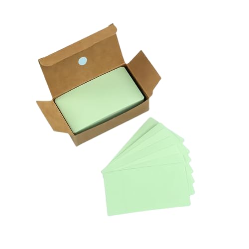 1 Box leere Visitenkarten in 100 grünen Nachrichtenkarten, leere Karteikarten zum Lernen von Erinnerungen, Notizen, 50 x 90 mm 1 Box leere Visitenkarten in 100 grünen Nachrichtenkarten, leere Karteikarten zum Lernen von Erinnerungen, Notizen, 50 x 90 mm von Mcoser