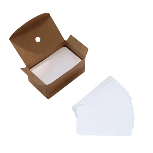 1 Box leere Visitenkarten in 100 weißen Nachrichtenkarten, leere Karteikarten zum Lernen von Erinnerungen, Notizen, 50 x 90 mm 1 Box leere Visitenkarten in 100 weißen Nachrichtenkarten, leere Karteikarten zum Lernen von Erinnerungen, Notizen, 50 x 90 mm von Mcoser
