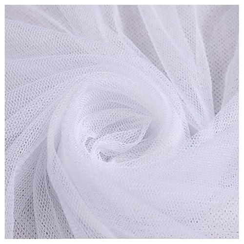 1 Meter Polyester-Netzstoff, 160 cm breit, Braut-Mesh-Material, weißer Netzstoff zum Nähen, Basteln 1 Meter Polyester-Netzstoff, 160 cm breit, Braut-Mesh-Material, weißer Netzstoff zum Nähen, Basteln von Mcoser