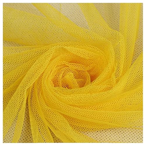 1 Meter Polyester-Netzstoff, 160 cm breit, Braut-Mesh-Schleier-Material, gelber Netzstoff zum Nähen, Basteln 1 Meter Polyester-Netzstoff, 160 cm breit, Braut-Mesh-Schleier-Material, gelber Netzstoff zum Nähen, Basteln von Mcoser