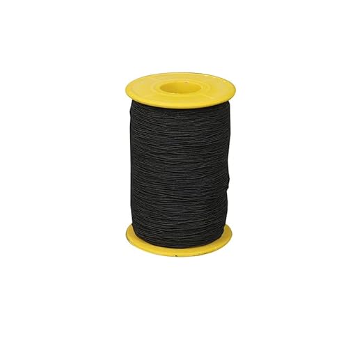 1 Spule zum Nähen, 0,5 mm Dicke, schwarzes elastisches Nähgarn für Polster, Kleiderherstellung, Kurzhantel von Mcoser