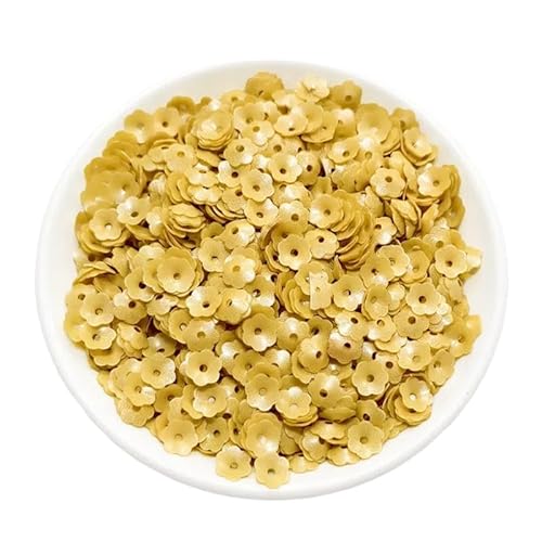 1200 Stück mattierte gelbe Blumen-Pailletten zum Nähen, Kunststoff-Pflaumenblütenperlen, 6 mm, Blumenscheibe, lose Pailletten für Scrapbooking, Bühnendekorationen 1200 Stück mattierte gelbe Blumen-Pailletten zum Nähen, Kunststoff-Pflaumenblütenperlen, 6 mm, Blumenscheibe, lose Pailletten für Scrapbooking, Bühnendekorationen von Mcoser