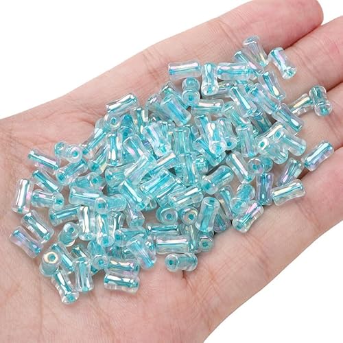 135 Stück Bambus-Glasperlen, hellblau, Bambus-Abstandshalter, Rocailles für DIY-Perlen, Armbänder, Schmuckherstellung, 4 x 8 mm 135 Stück Bambus-Glasperlen, hellblau, Bambus-Abstandshalter, Rocailles für DIY-Perlen, Armbänder, Schmuckherstellung, 4 x 8 mm von Mcoser