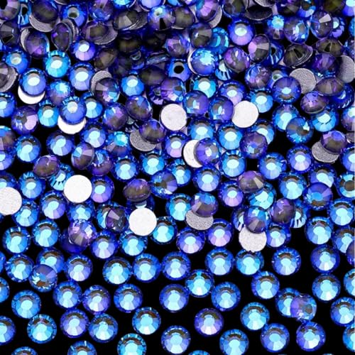 1440 Stück Strasssteine mit flacher Rückseite, leuchtende Glas-Strasssteine, marineblau, flache Rückseite, Edelstein-Verzierungen für Handwerk, Nagelkunst von Mcoser