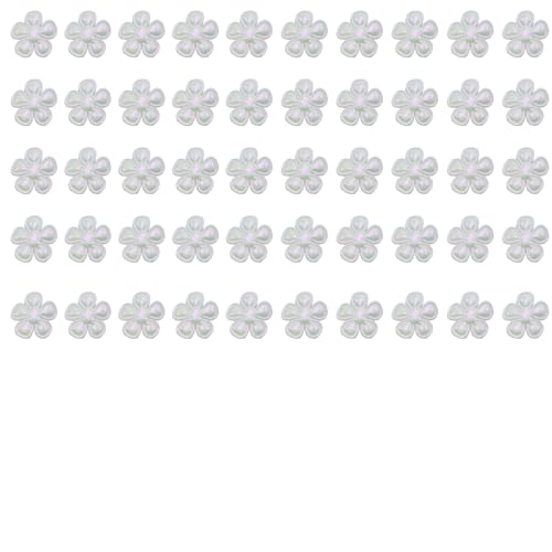 20 Stück weiße Blumen-Applikationen zum Aufnähen, PU-Leder, schillernde Blumenform, Verzierung für Kleidung, Tasche, Pailletten-Dekoration, 2 cm. 20 Stück weiße Blumen-Applikationen zum Aufnähen, PU-Leder, schillernde Blumenform, Verzierung für Kleidung, Tasche, Pailletten-Dekoration, 2 cm. von Mcoser