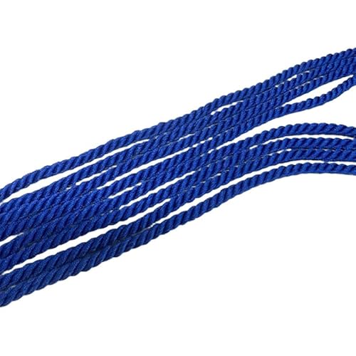 4 Stück 128 cm gedrehte Kordel, Marineblau, 5 mm breit, Polyester, gedrehte Kordelschnur für Geschenktüten, Vorhänge 4 Stück 128 cm gedrehte Kordel, Marineblau, 5 mm breit, Polyester, gedrehte Kordelschnur für Geschenktüten, Vorhänge von Mcoser