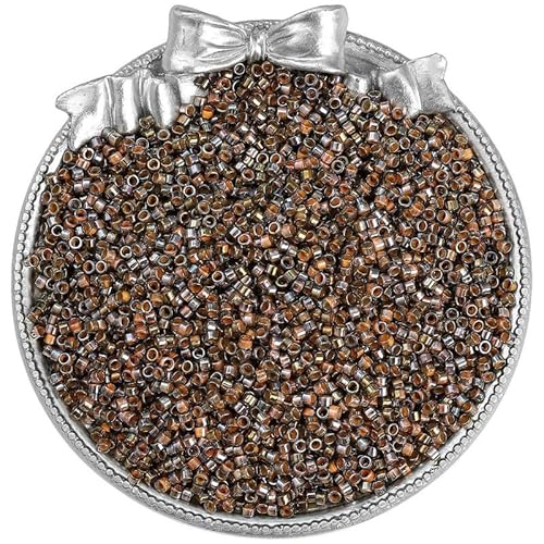 Glasperlen für Armbandherstellung, 2,5 mm Farbverlauf, Abstandshalter, Rocailles-Perlen zum Basteln, für Ohrringe, Halsketten, Perlen, 750 Stück von Mcoser