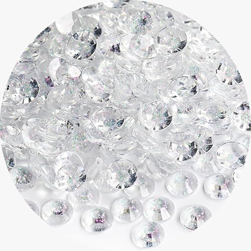 Glitzernde Kristall-Strasssteine mit flacher Rückseite, 6 mm, runde Edelsteine, Harz-Strasssteine für Nagelkunst, Basteln, 1000 Stück von Mcoser