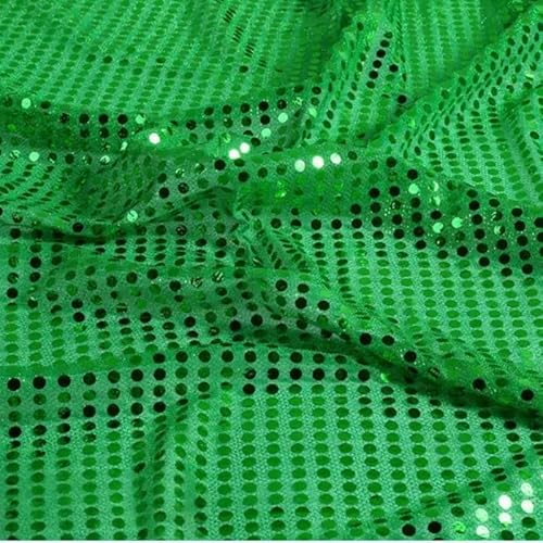 Glitzernder Paillettenstoff mit Punkt, 1,1 m breit, grünes Glitzer-Material, Netzstoff für Glitzerkleidung, Bühne, Kostüm-Dekoration, 1 m Glitzernder Paillettenstoff mit Punkt, 1,1 m breit, grünes Glitzer-Material, Netzstoff für Glitzerkleidung, Bühne, Kostüm-Dekoration, 1 m von Mcoser