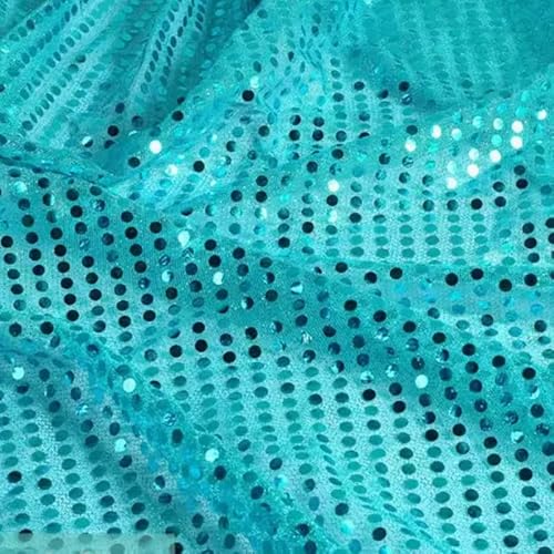 Glitzernder Paillettenstoff mit Punkt, 1,1 m breit, seeblau, glitzernd, Stoff, Netzstoff für Glitzerkleidung, Bühnenkostüm, Dekoration, 1 m Glitzernder Paillettenstoff mit Punkt, 1,1 m breit, seeblau, glitzernd, Stoff, Netzstoff für Glitzerkleidung, Bühnenkostüm, Dekoration, 1 m von Mcoser