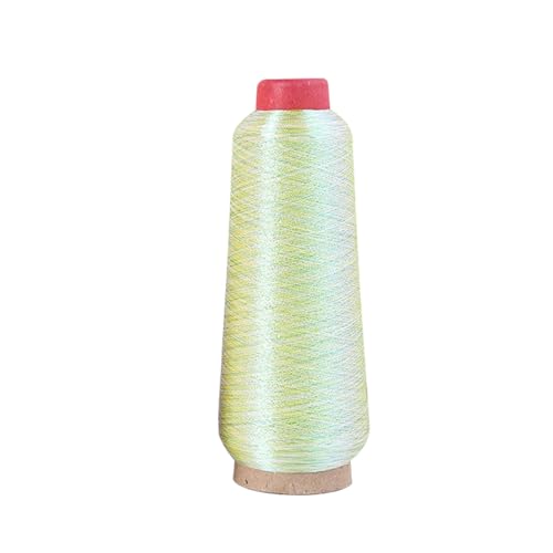 Metallic-Stickgarn, 2200 m, schillerndes Grün, Glitzer, Polyester-Nähgarn für Nähmaschine, Kreuzstich von Mcoser