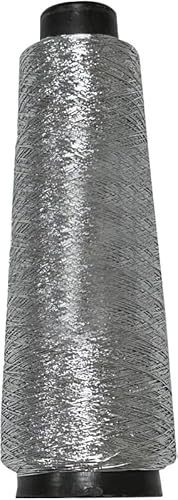 Metallisches Glitzer-Häkelgarn, 0,8 mm, glitzernd, silberfarben, Polyester-Garn, Metallic-Faden zum Häkeln, Stricken, Weben Metallisches Glitzer-Häkelgarn, 0,8 mm, glitzernd, silberfarben, Polyester-Garn, Metallic-Faden zum Häkeln, Stricken, Weben von Mcoser