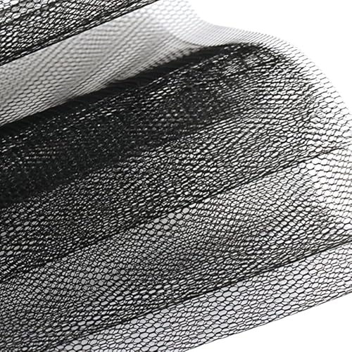 Netzstoff aus Kunstharz mit hoher Härte, 1,8 m breit, Brautnetz, Schleier-Material, schwarzes Netzgewebe für Hochzeitshut, Zubehör Netzstoff aus Kunstharz mit hoher Härte, 1,8 m breit, Brautnetz, Schleier-Material, schwarzes Netzgewebe für Hochzeitshut, Zubehör von Mcoser