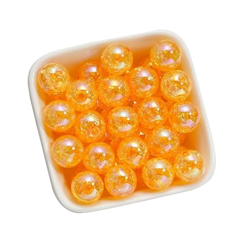 Runde Glitzer-Acrylperlen, 12 mm, Orange, lose Perlen zum Basteln, 40 Stück Runde Glitzer-Acrylperlen, 12 mm, Orange, lose Perlen zum Basteln, 40 Stück von Mcoser