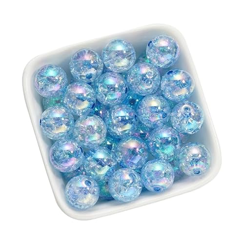Runde Glitzer-Acrylperlen, 12 mm, blau, lose Perlen zum Basteln, 40 Stück Runde Glitzer-Acrylperlen, 12 mm, blau, lose Perlen zum Basteln, 40 Stück von Mcoser