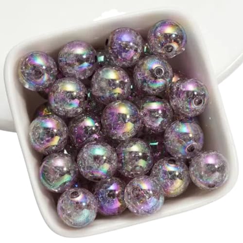 Runde Glitzer-Acrylperlen, 12 mm, grau, lose Perlen zum Basteln, 40 Stück Runde Glitzer-Acrylperlen, 12 mm, grau, lose Perlen zum Basteln, 40 Stück von Mcoser