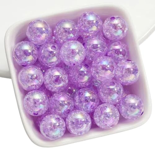 Runde Glitzer-Acrylperlen, 12 mm, lila, lose Perlen zum Basteln, 40 Stück Runde Glitzer-Acrylperlen, 12 mm, lila, lose Perlen zum Basteln, 40 Stück von Mcoser