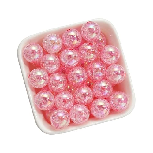 Runde Glitzer-Acrylperlen, 12 mm, rosa, lose Perlen zum Basteln, 40 Stück Runde Glitzer-Acrylperlen, 12 mm, rosa, lose Perlen zum Basteln, 40 Stück von Mcoser