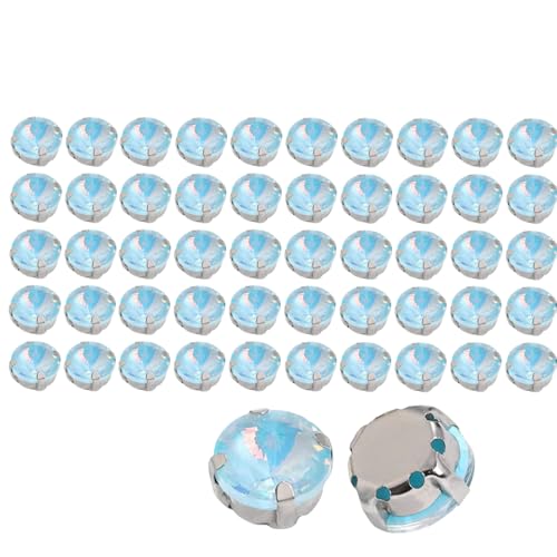 Strasssteine zum Aufnähen, für Kleidung, Klauen, flache Rückseite, Kristall, 10 mm, zum Nähen, Nagelkunst, Schuhe, Taschendekoration, 50 Stück Strasssteine zum Aufnähen, für Kleidung, Klauen, flache Rückseite, Kristall, 10 mm, zum Nähen, Nagelkunst, Schuhe, Taschendekoration, 50 Stück von Mcoser