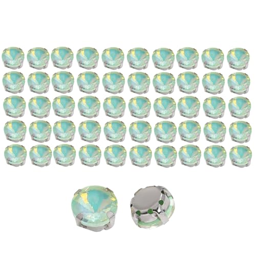 Strasssteine zum Aufnähen, für Kleidung, Klauen, flache Rückseite, Kristall, 10 mm, zum Nähen, Nagelkunst, Schuhe, Taschendekoration, Hellgrün, 50 Stück Strasssteine zum Aufnähen, für Kleidung, Klauen, flache Rückseite, Kristall, 10 mm, zum Nähen, Nagelkunst, Schuhe, Taschendekoration, Hellgrün, 50 Stück von Mcoser