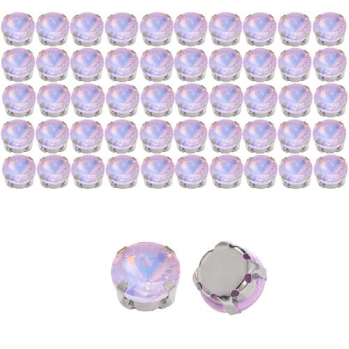 Strasssteine zum Aufnähen, für Kleidung, Klauen, flache Rückseite, Kristall, 10 mm, zum Nähen, Nagelkunst, Schuhe, Taschendekoration, Hellviolett, 50 Stück Strasssteine zum Aufnähen, für Kleidung, Klauen, flache Rückseite, Kristall, 10 mm, zum Nähen, Nagelkunst, Schuhe, Taschendekoration, Hellviolett, 50 Stück von Mcoser