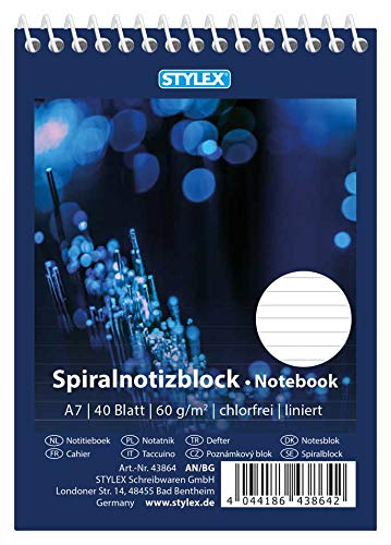 20x Spiral-Notizblock / Schreibblock / DIN A7 / liniert von Mcties