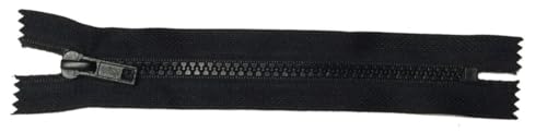 Reißverschluß Kunststoff Krampe nicht teilbar 14 cm schwarz von Mcties