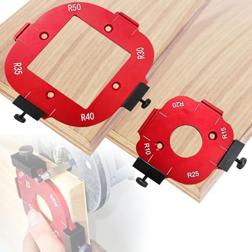 2 Stück Frässchablone Oberfräse, 4-in-1 Oberfräse Schablone, Radius Schablone, Frässchablone R10 R15 R20 R25 R30 R35 R40 R50, Corner Radius Routing Templates für Holzbearbeitung DIY 2 Stück Frässchablone Oberfräse, 4-in-1 Oberfräse Schablone, Radius Schablone, Frässchablone R10 R15 R20 R25 R30 R35 R40 R50, Corner Radius Routing Templates für Holzbearbeitung DIY von MeYuxg
