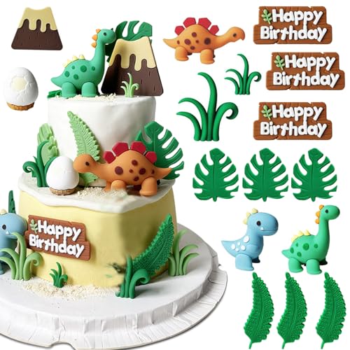 Dino Tortendeko, 16 PCS Cake Topper Geburtstag, Dino Kuchen Deko, Dino Deko Kindergeburtstag, Dinosaurier Figuren aus Plastik, Dschungel Deko für Kinder Junge Dino Tortendeko, 16 PCS Cake Topper Geburtstag, Dino Kuchen Deko, Dino Deko Kindergeburtstag, Dinosaurier Figuren aus Plastik, Dschungel Deko für Kinder Junge von MeYuxg