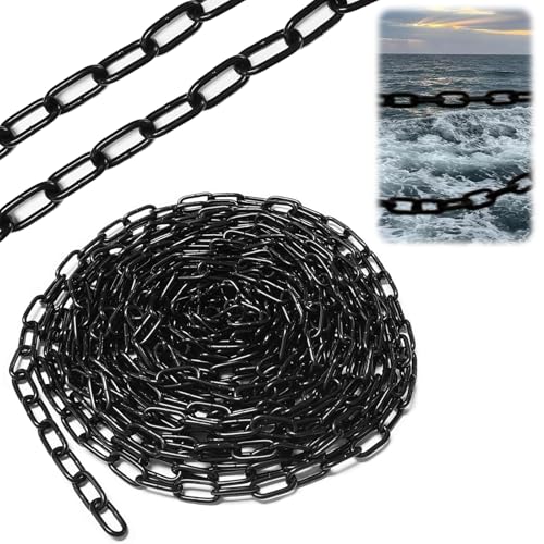 MeYuxg 10 Stahlkette aus Kohlenstoffstahl, 3mm Starke Rundstahlkette Gliederkette Meterware, Gliederkette Schwarz Verzinkt Metall Für Hängezäune, Hundeführungsketten, Schaukelketten,Warnkette MeYuxg 10 Stahlkette aus Kohlenstoffstahl, 3mm Starke Rundstahlkette Gliederkette Meterware, Gliederkette Schwarz Verzinkt Metall Für Hängezäune, Hundeführungsketten, Schaukelketten,Warnkette von MeYuxg