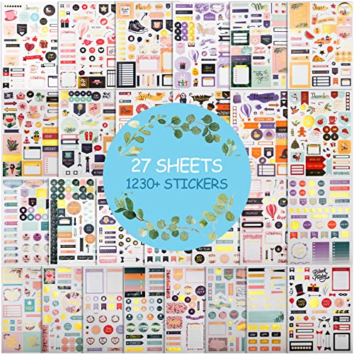 27 Blatt/1230+Goldfolie Planer Aufkleber 2025, Saisonal, Motivierend, Dekorative Aufkleber für Planer, Organisatoren, Tagebücher, Kalender - Unterschiedliche Themen Scrapbooking Sticker set Zubehör 27 Blatt/1230+Goldfolie Planer Aufkleber 2025, Saisonal, Motivierend, Dekorative Aufkleber für Planer, Organisatoren, Tagebücher, Kalender - Unterschiedliche Themen Scrapbooking Sticker set Zubehör von Meafeng
