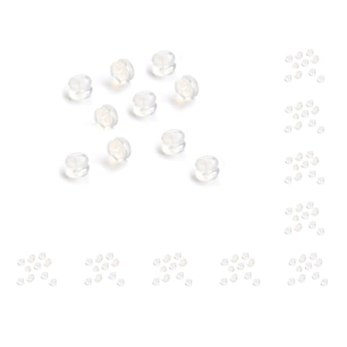 10 Set 10 Stück Ohrring Back Plugs Sicherheit Transparent Stopper Ohrringe Kappen Weichheit Praktische Erkenntnisse Tube Silikon Ohrstöpsel von Mealoodiousmusea