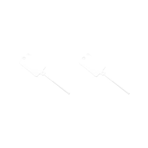 2 Set 100 Stück gezackte Spanndichtungsbänder mit großem Etikett, einfach und sicher, wiederverwendbar, blanko, Kunststoffbänder, Schlüsselanhänger, Weiß 2 Set 100 Stück gezackte Spanndichtungsbänder mit großem Etikett, einfach und sicher, wiederverwendbar, blanko, Kunststoffbänder, Schlüsselanhänger, Weiß von Mealoodiousmusea