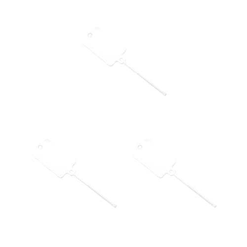 3 Set 100 Stück gezackte Spanndichtungsbänder mit großem Etikett, einfach und sicher, wiederverwendbar, blanko, Kunststoffbänder, Schlüsselanhänger, Weiß 3 Set 100 Stück gezackte Spanndichtungsbänder mit großem Etikett, einfach und sicher, wiederverwendbar, blanko, Kunststoffbänder, Schlüsselanhänger, Weiß von Mealoodiousmusea