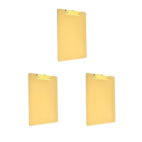 3 Set Haltbares Edelstahl-Klemmbrett Must-Have für Profis Edelstahl A4 Klemmbrett Schreibblatt Block Clips Board Gold 31 x 22,5 cm 3 Set Haltbares Edelstahl-Klemmbrett Must-Have für Profis Edelstahl A4 Klemmbrett Schreibblatt Block Clips Board Gold 31 x 22,5 cm von Mealoodiousmusea