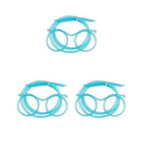 3 Set PVC Fun Brillen Strohhalm Tube Kinder Geburtstag Party Bar Zubehör Trinkhalm Zufällige Farbe von Mealoodiousmusea