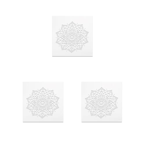 3er-Set Malschablonen – Sparen Sie Zeit und Ärger mit DIY-Set A3 Poster Druck Harz Poster Drucke Mandala Metall einschließlich Holz, 1-30 x 30 cm von Mealoodiousmusea
