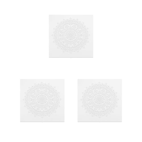3er-Set Malschablonen - Sparen Sie Zeit und Ärger mit DIY-Set A3 Poster Druck Harz Poster Drucke Mandala Metall einschließlich Holz, 3-50 x 50 cm von Mealoodiousmusea