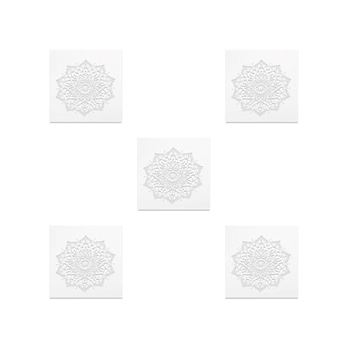 5er-Set Malschablonen - Sparen Sie Zeit und Ärger mit DIY-Set A3 Poster Druck Harz Poster Drucke Mandala Metall einschließlich Holz, 1-30 x 30 cm von Mealoodiousmusea